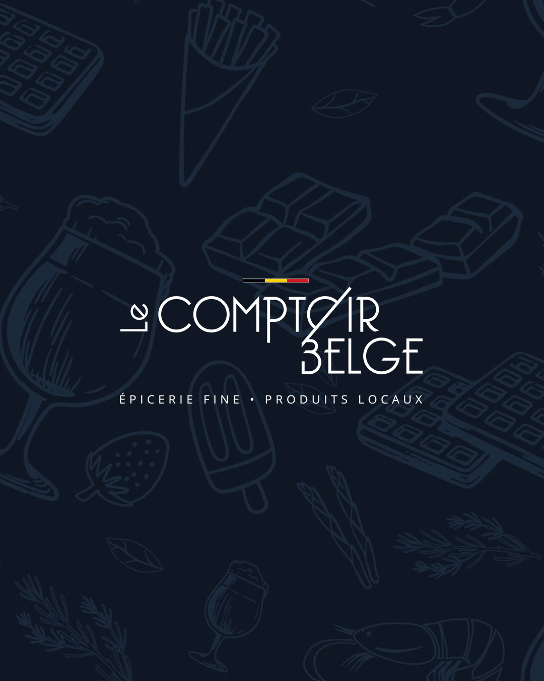 logo commerce de quartier épicerie graphiste belge