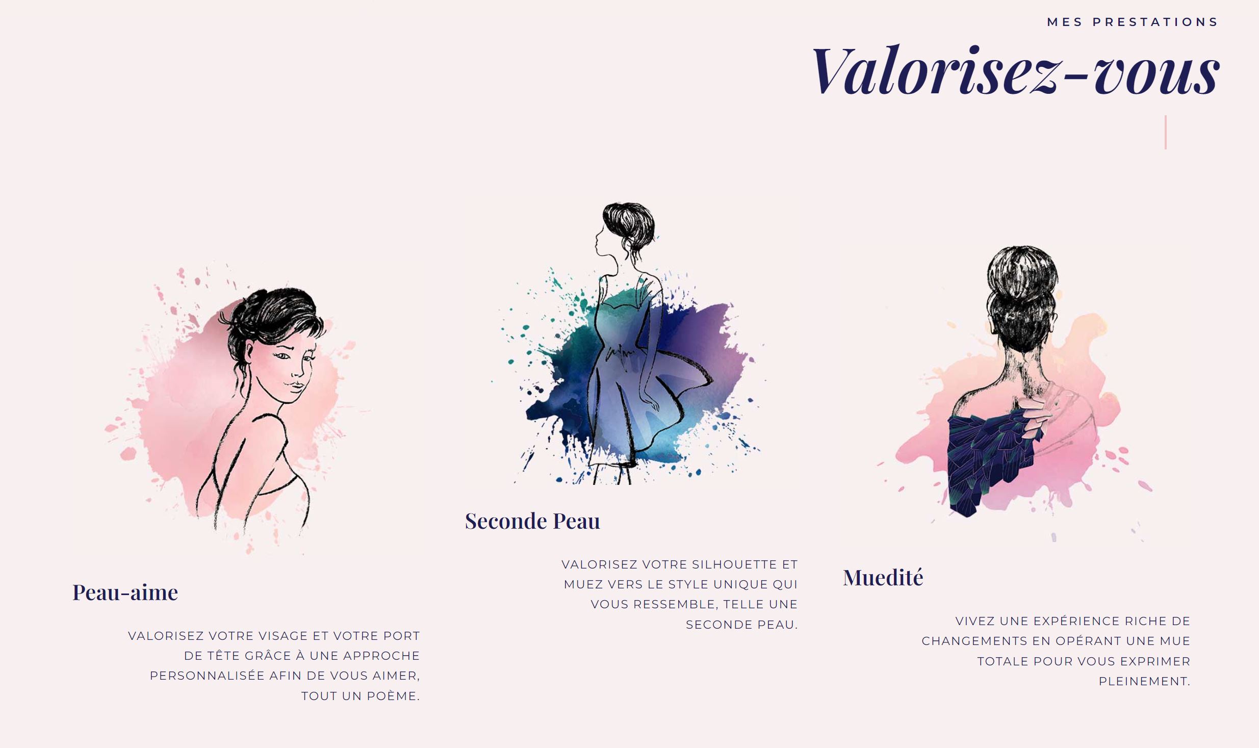 illustrations univers de marque relooking silhouettes