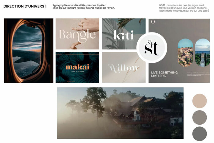 planche d'inspiration avant creation logo