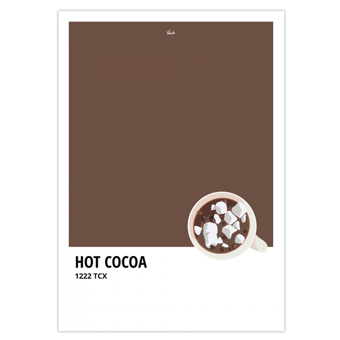 Affiche inspiration Pantone brun cacao chaud