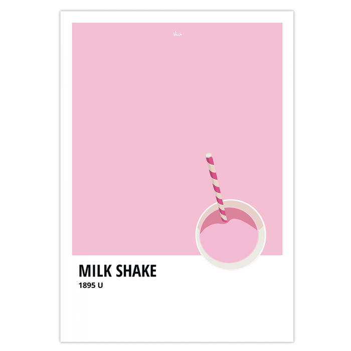 Affiche inspiration Pantone rose Milk-Shake