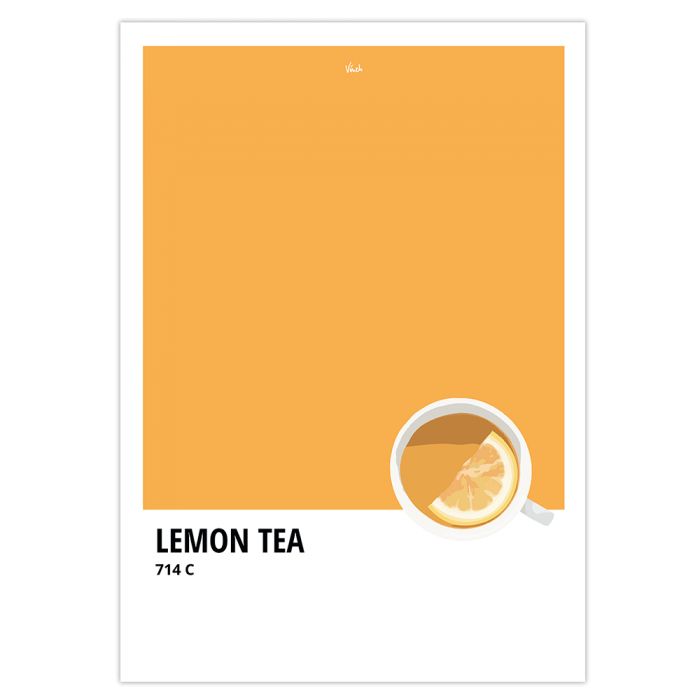 Affiche inspiration Pantone orange thé au citron
